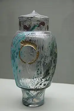 Pot couvert à décor marin, musée de l'école de Nancy.