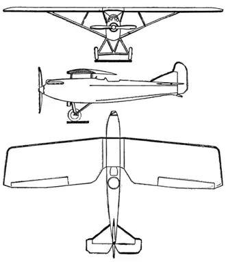 vue en plan de l’avion