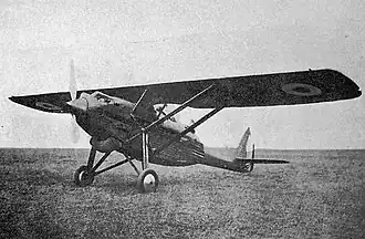 Vue de l'avion.
