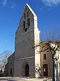 Vue sud-ouest du clocher-mur (oct.&nbsp;2012)
