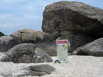 Entrée de la plage de l'Abricot
