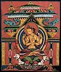 Représentation de Prajnaparamita dans un temple (Tibet).