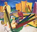 La repassage des scies. 1927. Huile sur toile. Musée national d'Art d'Ukraine, Kiev