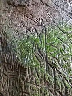 Pétroglyphes des grottes d'Edakkal, datés surtout du néolithique.