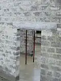 Linteau avec prélinteau après décoffrage.