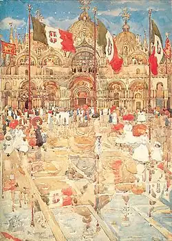 Splash of Sunshine and Rain, aquarelle exécutée en Italie, 1899
