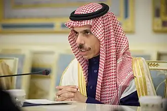 :Fayçal ben Farhan Al Saoud&nbsp;(en), l'actuel ministre des Affaires étrangères depuis 2019