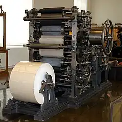 Presse rotative Marinoni.