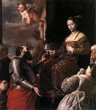 La Mort de Sophonisbe,1670, Mattia Preti.