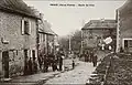 Princé ː la route de Vitré au début du XXe&nbsp;siècle (carte postale).