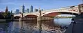 Vue globale du Princes Bridge.