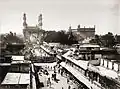 Rue principale d'Hyderabad, années 1880.