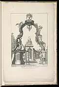 [Cartouche et fontaine], ca. 1748-1759, Paris, bibliothèque de l’INHA, coll. Jacques Doucet