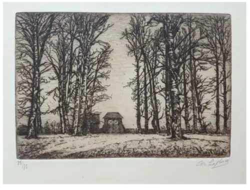 Probablement la porte menant à la Ferme du Hameau de Marie Antoinette. Illustration extraite de l'ouvrage Le Hameau de Marie Antoinette.