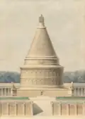 Élévation pour un projet de monument funéraire de la Défense de Paris, 1871.