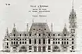 Dessin du projet pour l'Hôtel de Ville et  musée-bibliothèque d'Épernay, 1912