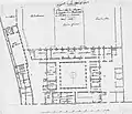 Projet pour la transformation en dépôt de mendicité de l'ancien couvent des Ursulines de Semur : plan du rez-de-chaussée (1813)