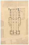 Projet d'achèvement de Lassus : plan général (1851).