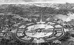 Claude-Nicolas Ledoux. Projet pour la ville nouvelle de Chaux, autour de la saline royale d'Arc-et-Senans (1804).