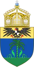 Boas affrontés. Togoland. armoiries provisoires de l'Empire allemand en 1871.