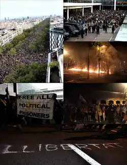 Description de l'image Protests by the ruling of the Judgment to the leaders of the Catalan independentist process.png.