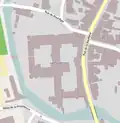 Vue du plan des bâtiments.