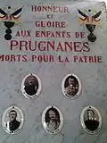 Monument aux morts dans l'église.