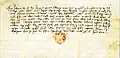 Première bulle de 1369 de Louis Ier de Hongrie.
