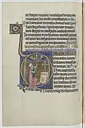 Blanche de Castille en prière, f.122v.
