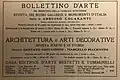 La publicité des publications des magazines d'art Bestetti Editions, 1921