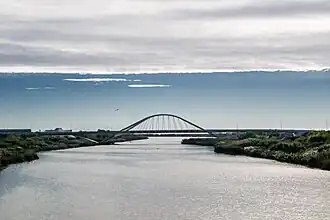 Fleuve Llobregat au pont Nelson Mandela, dernier pont de son cours