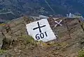 Croix-frontière no&nbsp;601 située entre Cerbère et Portbou