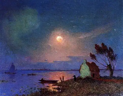 Pont-Aven au clair de lune.
