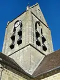 Clocher, étage de beffroi.