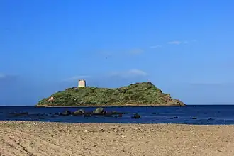 Vue de l'île Saint Macaire le 1er juin 2013.