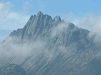 Vue de la face nord du Puncak Jaya.