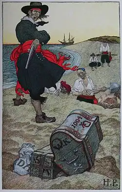 Autre stéréotype : les pirates n'enterrent pas leur trésor&nbsp;(en), à l'exception de celui du capitaine Kidd.