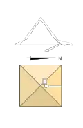 Plan de la pyramide G1C attribuée à Hénoutsen