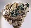 Pyromorphite sur quartz - Clausthal, Hartz, Basse Saxe, Allemagne (6x5cm)