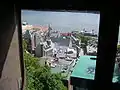 Vue de la gare d'en haut sous la terrasse Dufferin