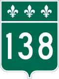 Panneau route 138