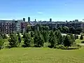Le centre-ville vu depuis la Pointe-aux-Lièvres