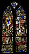 Vitrail de la proclamation du dogme de l'Immaculée Conception.