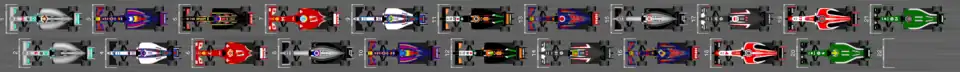 Schéma de la grille de qualification du Grand Prix d'Espagne 2014