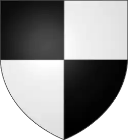 écartelé sable et argent