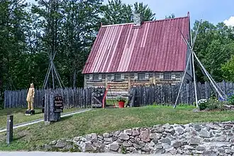 Poste de traite reconstitué à Tadoussac.