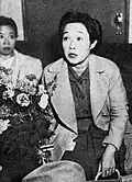 Visite de la reine Rambai Barni au Japon en 1952.