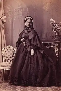 Emma d'Hawaï, Reine consort d'Hawaï, épreuve sur papier albuminé, 16 septembre 1865.