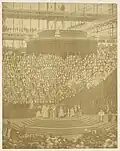 La reine Victoria inaugurant le Crystal Palace nouvellement construit à Sydenham Hill en 1854.