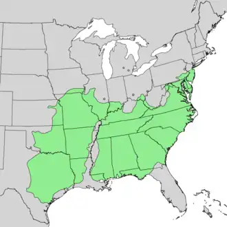 Description de l'image Quercus marilandica range map 1.png.